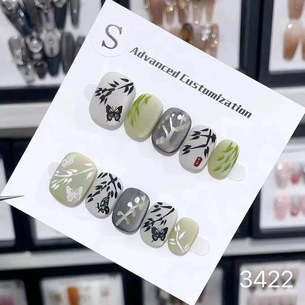 0962- Handmade press on nails fake nails removable