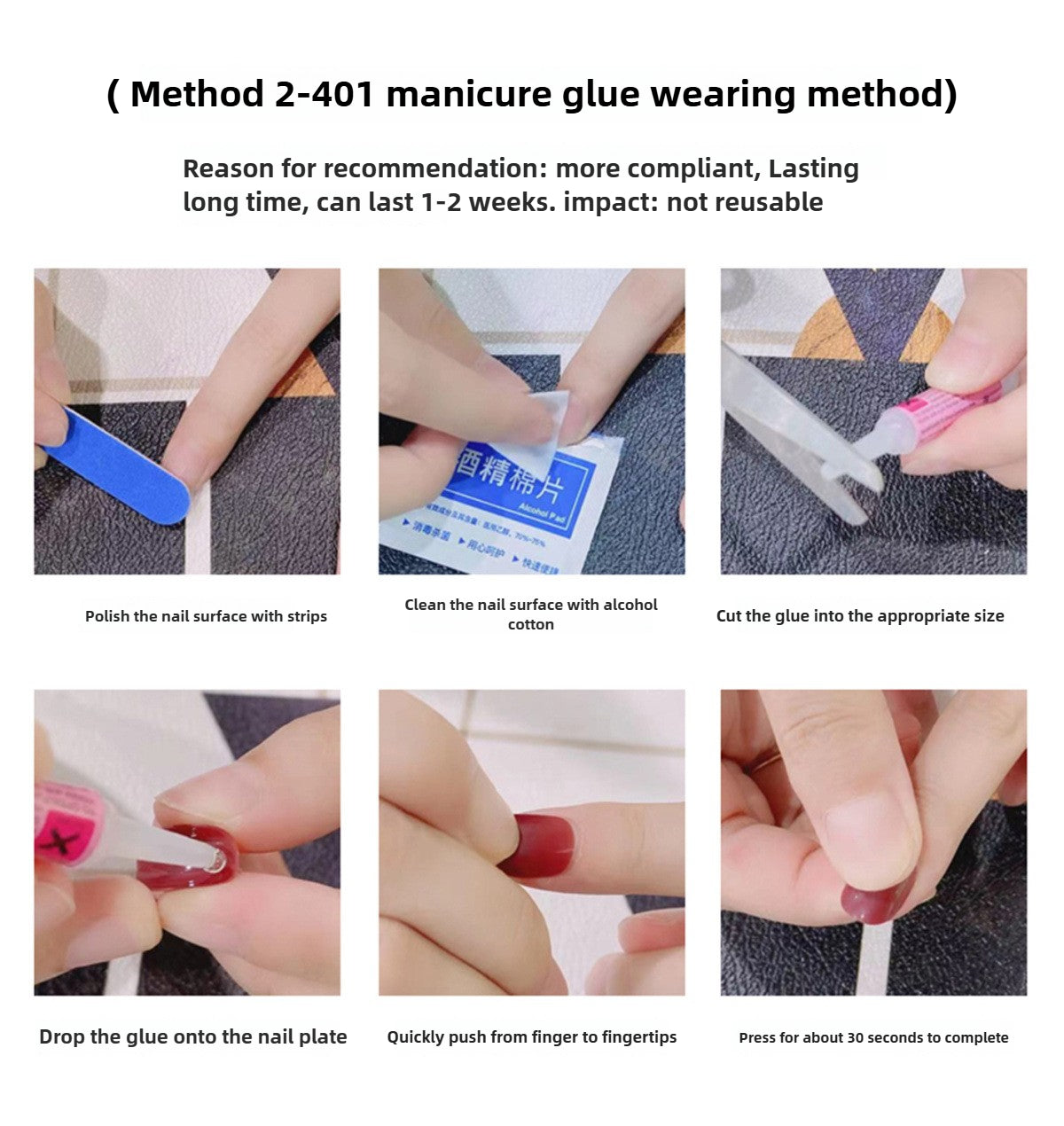 0992- Handmade press on nails fake nails removable