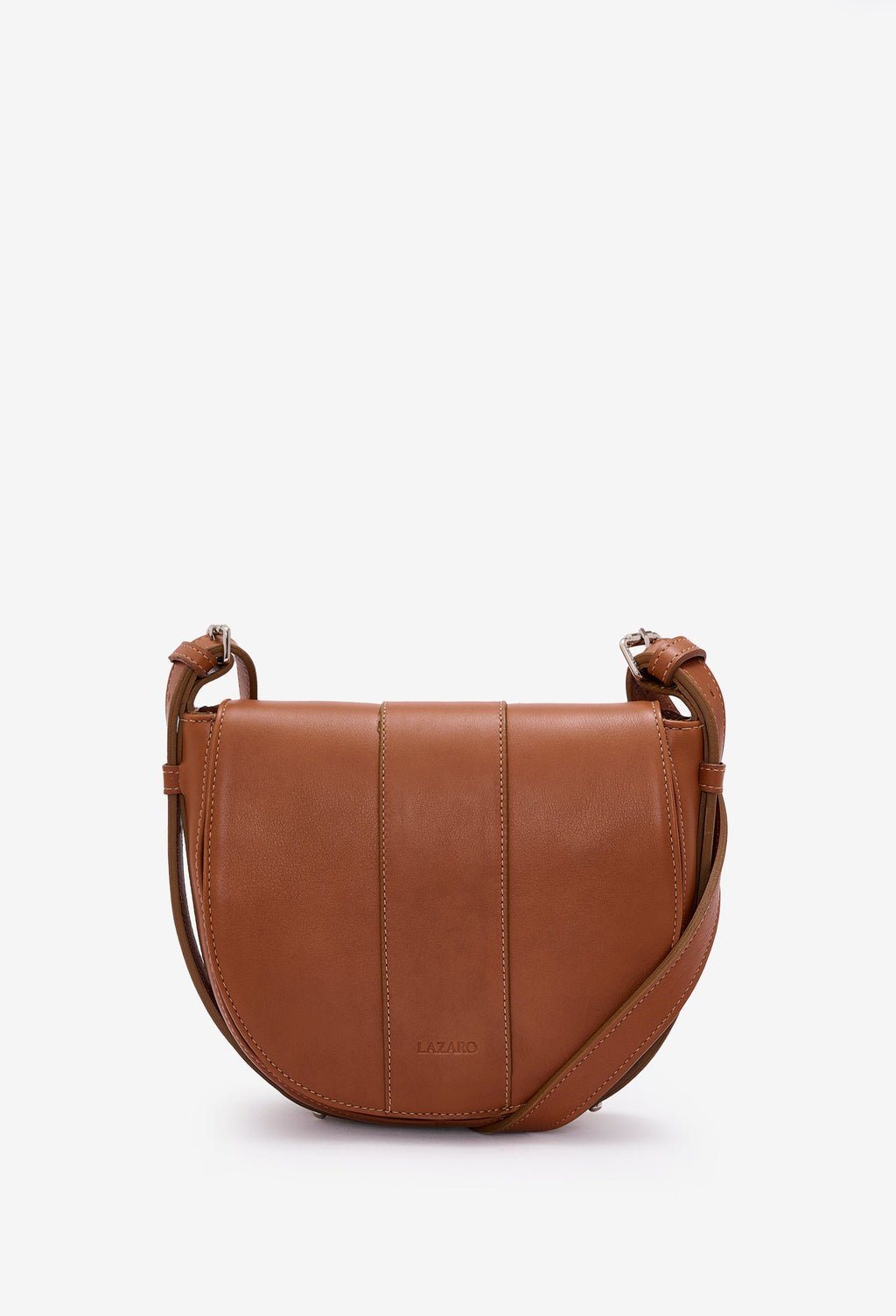 Sisa Leather Saddle Bag - Cognac