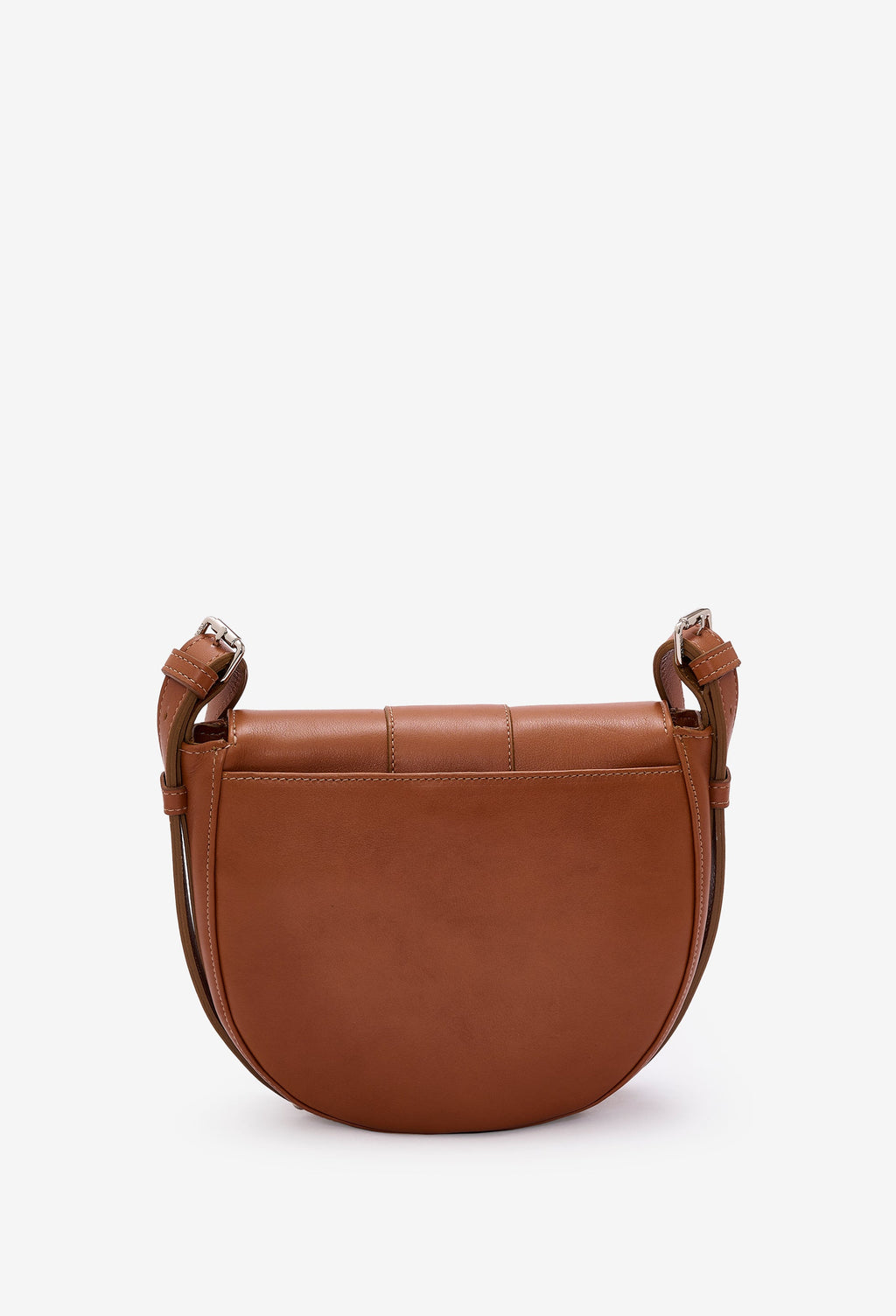 Sisa Leather Saddle Bag - Cognac