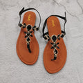 Trendy Summer Women's Shoes Beautiful Crystal Shiny Flat Sandals With Back Strap Footwear Rhinestones Flat Sandals Strappy Comfort Open Toe Flat Women Sandals